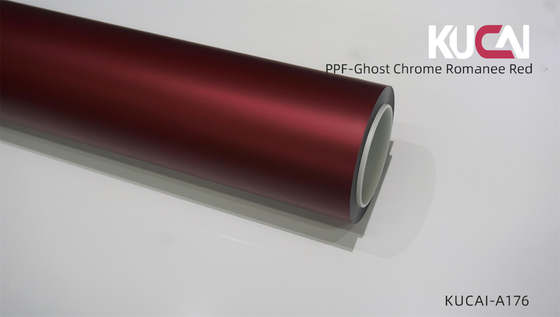 7.5Mil dày Matte PPF phim cuộn Ghost Chrome Romanee màu đỏ